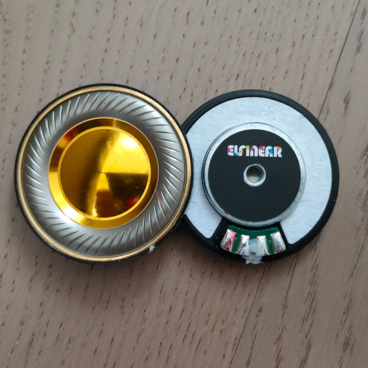 ELFINEAR Lumen 40 40mm Gold-Plated Dome Driver 1Pair N52 Magnet + 20.4mm CCA Voice Coil | Balanced Sound & Wide Soundstage