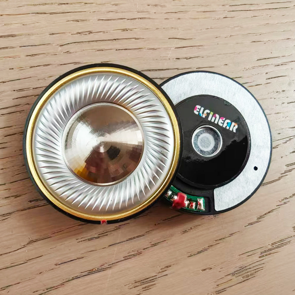 ELFINEAR Magana Ti 50mm Audiophile Headphone Drivers - Titanium & Aluminum Composite Diaphragm - 32Ω/300Ω - DIY Speaker Unit (Pair)