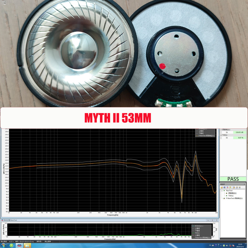 ELFINEAR 40MM 53MM Myth II Auriculares de Monitoreo Unidad de Controlador de Altavoz: Mejoras de Parámetros de Precisión que Redefinen la Excelencia Acústica 