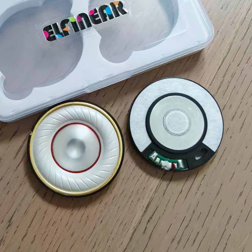 ELFINEAR 50mm Nova Crystal Glass Dome LCP Diaphragm Headphone Driver Pair Audiophile DIY Over-Ear Headset Replacement Upgrade Speaker Unit