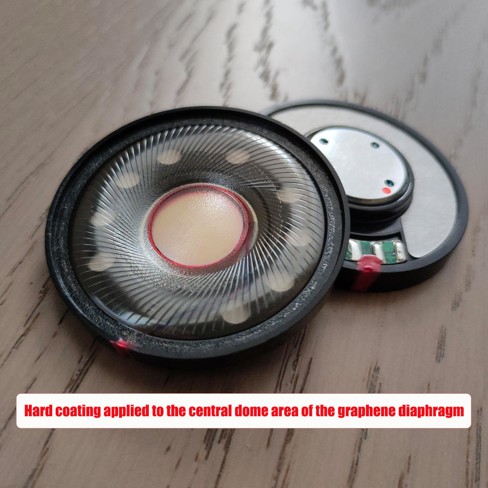 GRE50 Pro II 50mm Graphene Headphone Driver - 32Ω/300Ω Speaker Unit with Black Wire Voice Coil for Audiophiles