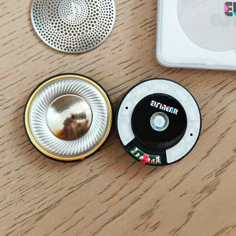 ELFINEAR Magana Ti 50mm Audiophile Headphone Drivers - Titanium & Aluminum Composite Diaphragm - 32Ω/300Ω - DIY Speaker Unit (Pair)