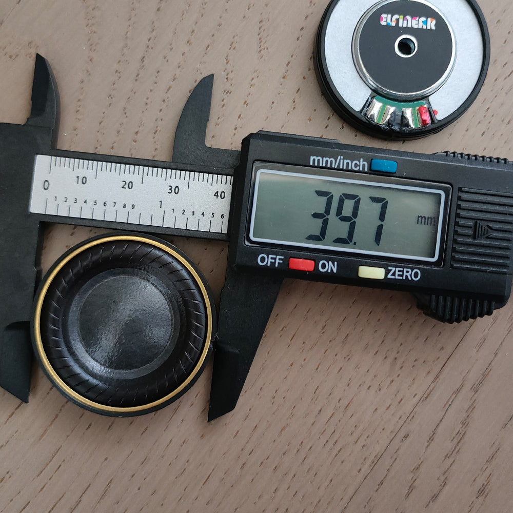 ELFINEAR CarbonSilk 40 HiFi Headphone Driver Unit - 40mm CCAW Voice Coil N52 Magnet Carbon Fiber Silk Diaphragm Wide Frequency
