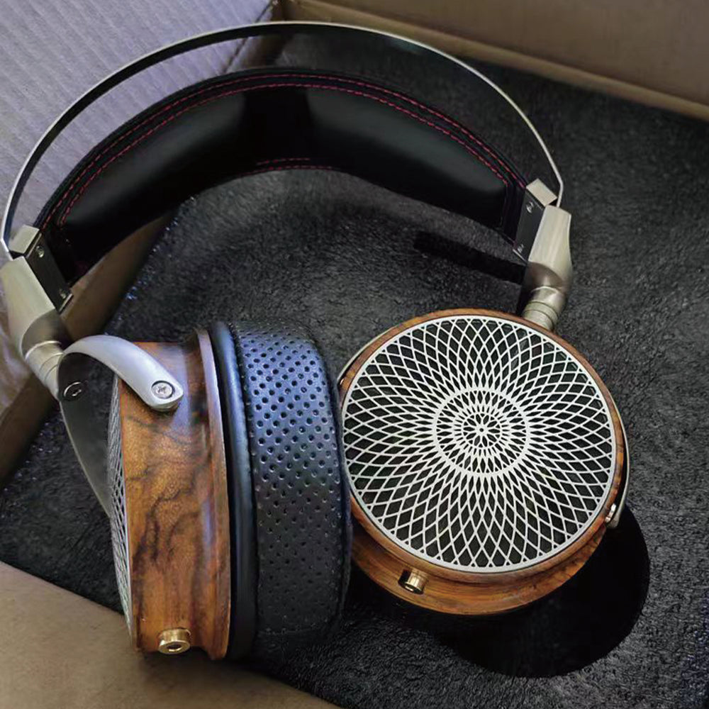 Auriculares de madera ELFINEAR serie AETHER con controladores de 50 mm de gama alta de 32 Ω, 64 Ω, 300 Ω, 500 Ω, 700 Ω y 900 Ω. Excelente relación calidad-precio.