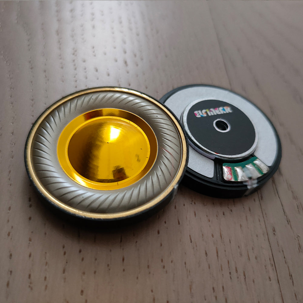 ELFINEAR Lumen 40 40mm Gold-Plated Dome Driver 1Pair N52 Magnet + 20.4mm CCA Voice Coil | Balanced Sound & Wide Soundstage