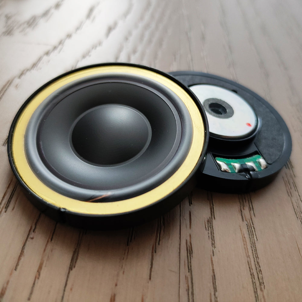 ELFINEAR CarbonCore 50mm Hi-Fi Headphone Speaker Driver: Pen Composite Carbon Diaphragm + PU Surround, Dual 64Ω/300Ω