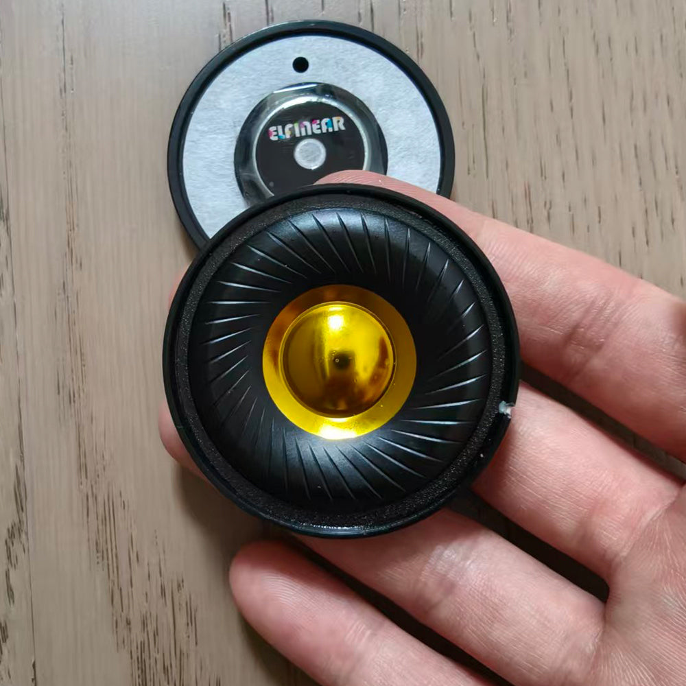 ELFINEAR CarbonGild 40 - 40mm 탄소 섬유 금도금 돔 헤드폰 드라이버, 32Ω/300Ω 옵션
