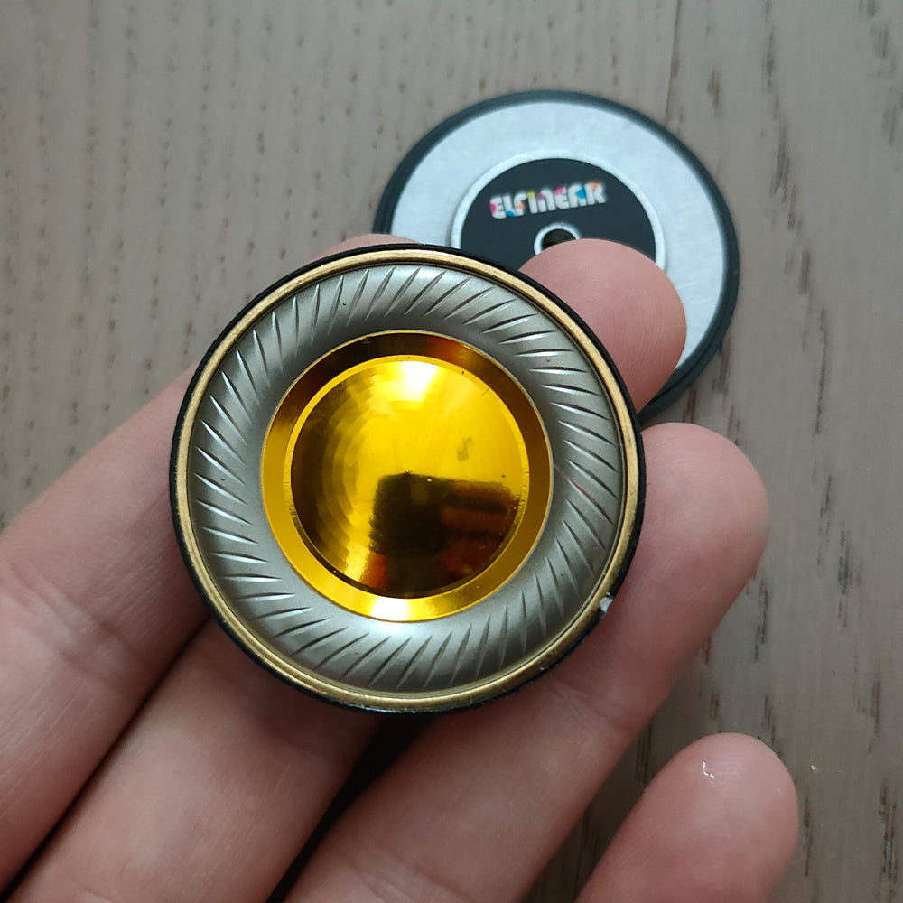 ELFINEAR Lumen 40 40mm Gold-Plated Dome Driver 1Pair N52 Magnet + 20.4mm CCA Voice Coil | Balanced Sound & Wide Soundstage