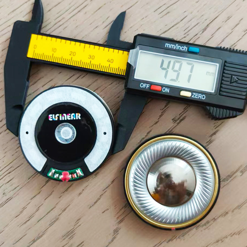 ELFINEAR Magana Ti 50mm Audiophile Headphone Drivers - Titanium & Aluminum Composite Diaphragm - 32Ω/300Ω - DIY Speaker Unit (Pair)