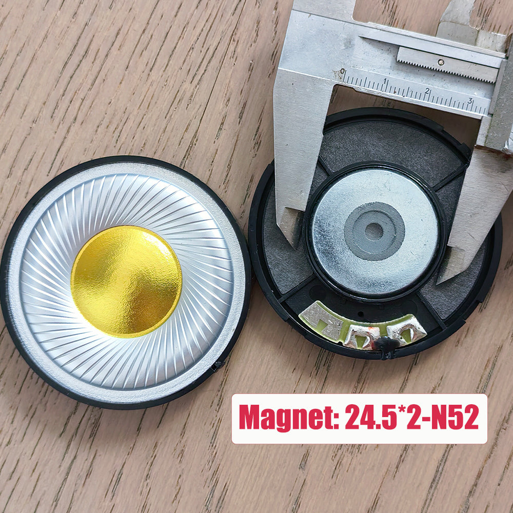 ELFINEAR PureStage 60 Headphone Speaker Drivers, 25.5mm Voice Coil with Silver-Plated Diaphragm Gold-Plated Dome, Hi-Res Audio