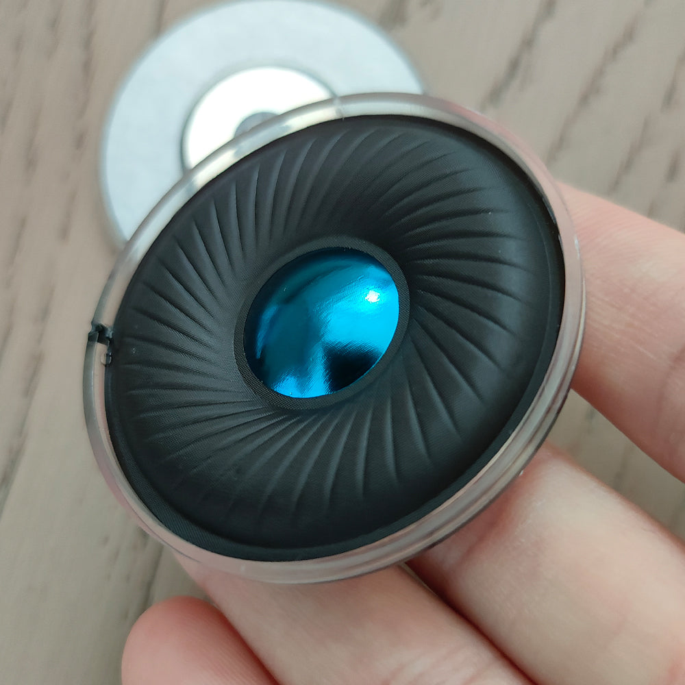 ELFINEAR CeramicSilk 50mm Hi-Fi Headphone Driver | Silk Diaphragm + Ceramic Blue Dome | CCA Voice Coil | 32/300 Ohm | 121.51dB Sensitivity DIY Replacement Speaker