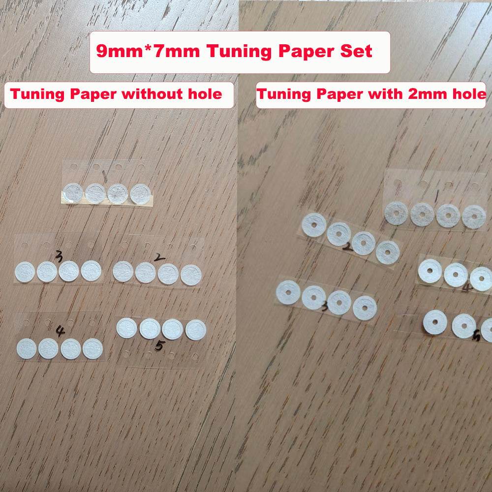 ELFINEAR Headphone Speaker Back Magnet Tuning Damper Paper 9x7mm - Y1-Y5 20Pcs Total 2 Variants (With/Without 2mm Center Hole)