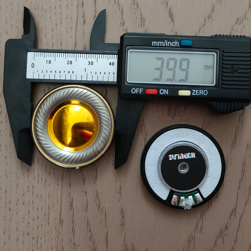 ELFINEAR Lumen 40 40mm Gold-Plated Dome Driver 1Pair N52 Magnet + 20.4mm CCA Voice Coil | Balanced Sound & Wide Soundstage