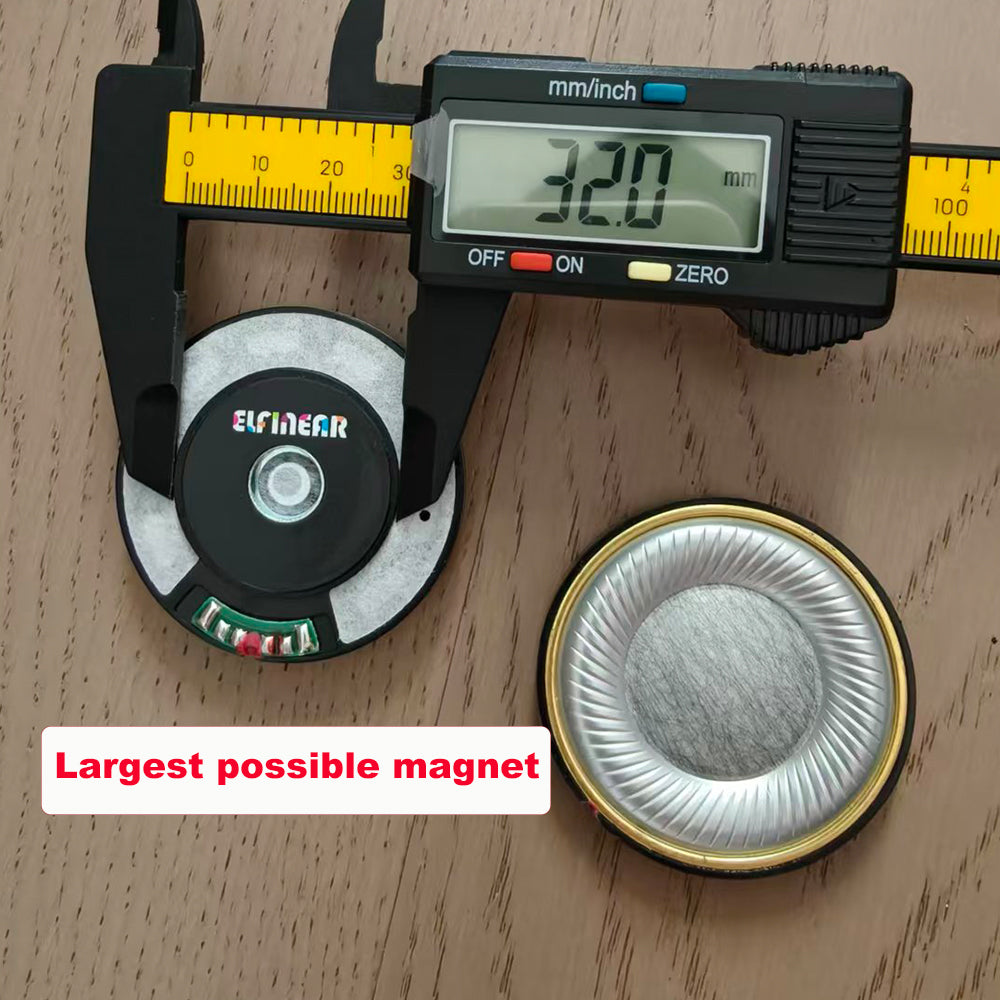 ELFINEAR 50mm TITAN 50S Wool Fiber Diaphragm Dynamic Headphone Driver Flagship N52 Neodymium Magnet Audiophile DIY Unit