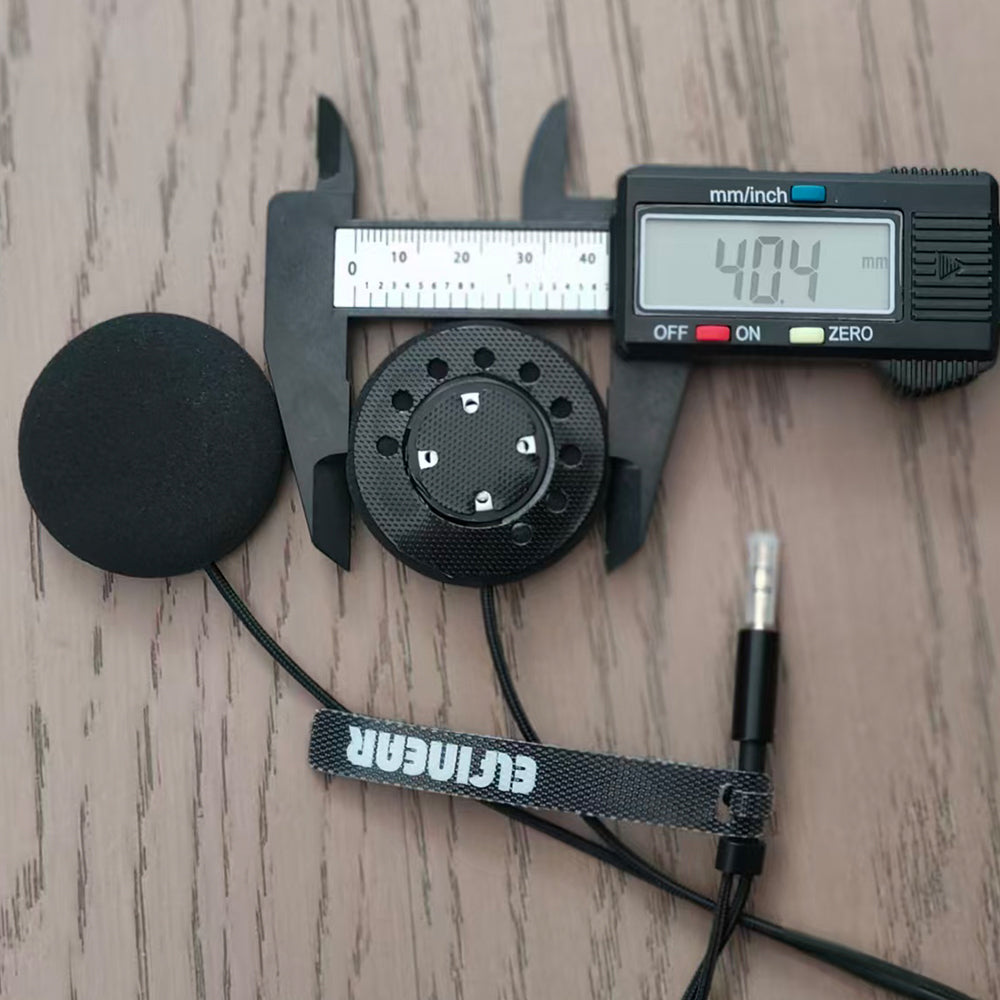 ELFINEAR 40MM UltraSlim Motocycle Helmet Speakers Compatible With Cardo,Sena Work with Most Helmet Communicators