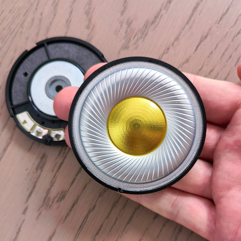 ELFINEAR PureStage 60 Headphone Speaker Drivers, 25.5mm Voice Coil with Silver-Plated Diaphragm Gold-Plated Dome, Hi-Res Audio