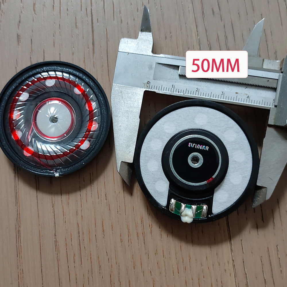 ELFINEAR DampRing 50mm Dynamic Driver, PET Diaphragm With Damping Gel, High Sensitivity for Headphone DIY/Replacement
