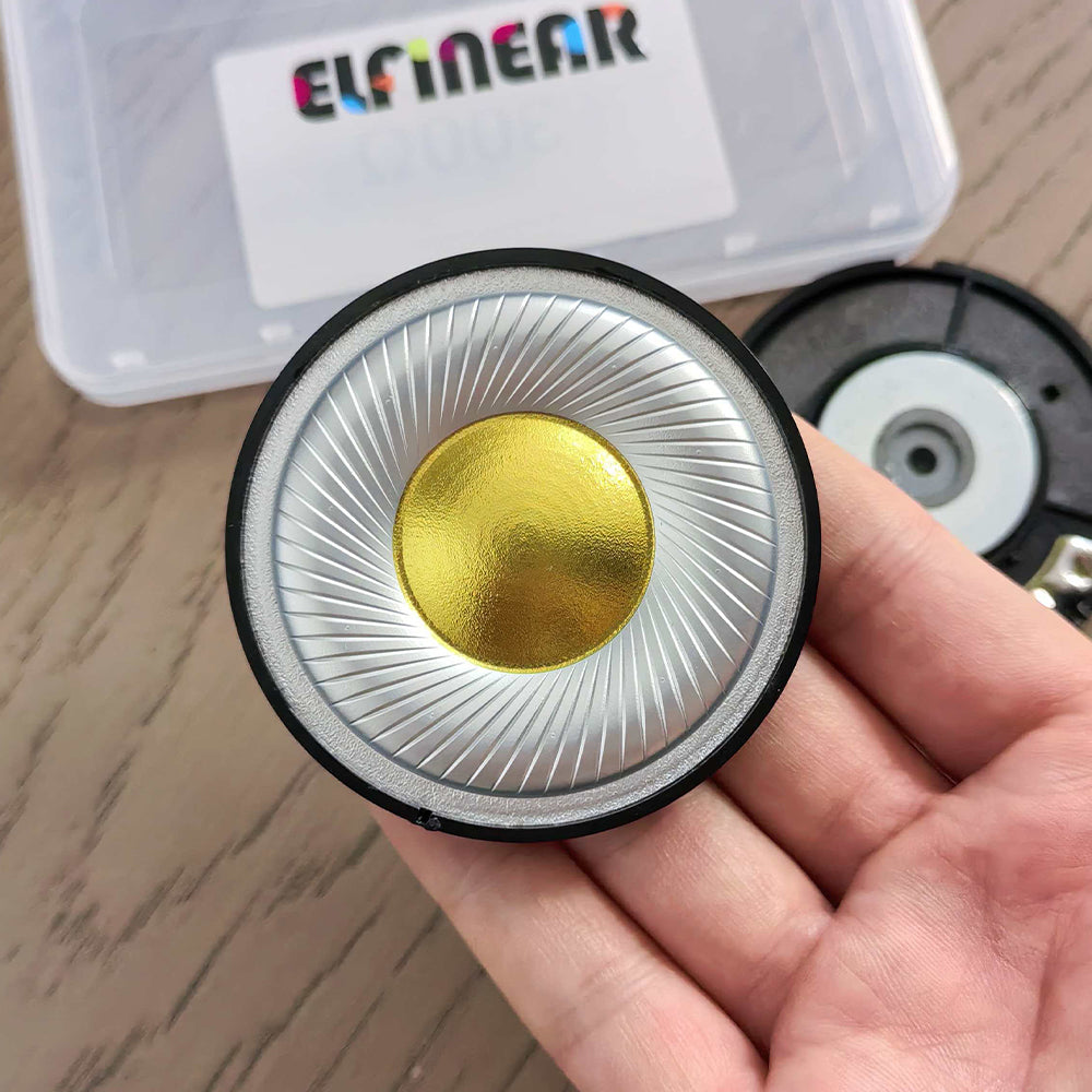 ELFINEAR PureStage 60 Headphone Speaker Drivers, 25.5mm Voice Coil with Silver-Plated Diaphragm Gold-Plated Dome, Hi-Res Audio