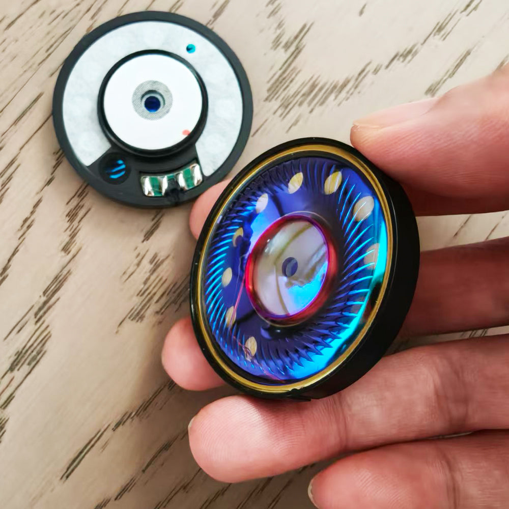 ELFINEAR VitaPro Hi-Fi Headphone Speaker Driver Unit 122dB, 20.4mm CCAW Voice Coil, Iridescent PC Diaphragm, Enhanced Magnet