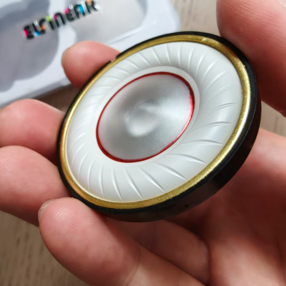 ELFINEAR 50mm Nova Crystal Glass Dome LCP Diaphragm Headphone Driver Pair Audiophile DIY Over-Ear Headset Replacement Upgrade Speaker Unit