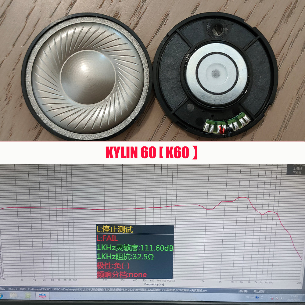 ELFINEAR K60 Silicon Composite Diaphragm HiFi Headphone Speaker Drivers- High-Quality Replacement Part for Headphone Speakers