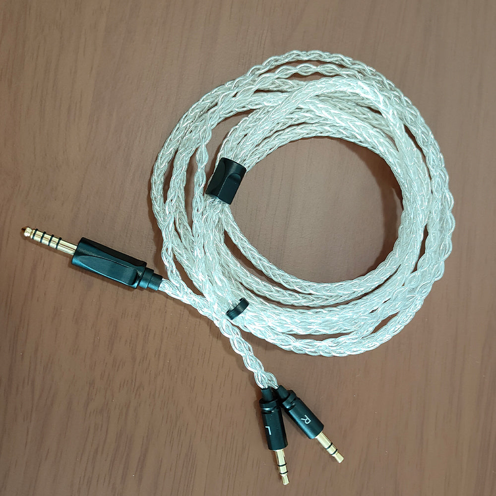 ELFINEAR 2M 8-Strand Single-Crystal Copper Silver-Plated Headphone Cable