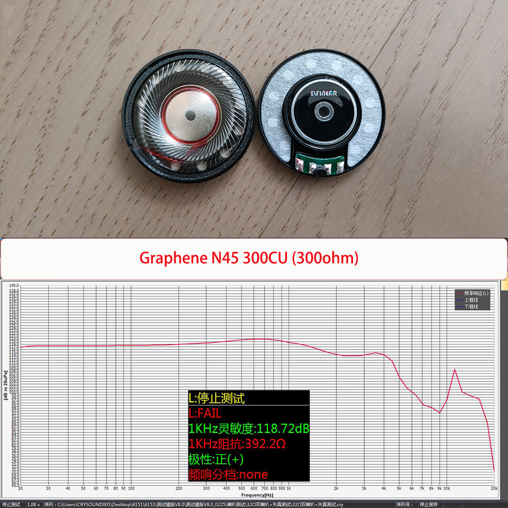 ELFINEAR GR40 V3 Graphene Upgrade Speaker Unit, 40mm Driver with Neutral Balance Sound Quality