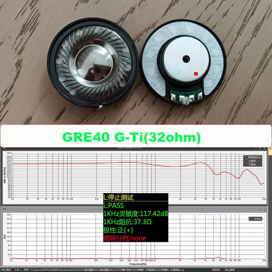ELFINEAR GRE40 G-Ti 40mm 4th Gen Graphene Upgraded Unit Audiophile Headphone Driver