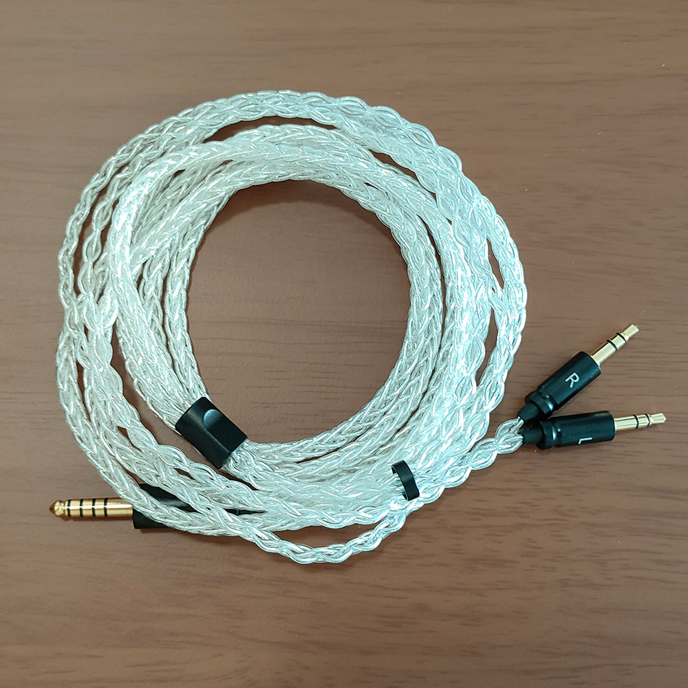 ELFINEAR 2M 8-Strand Single-Crystal Copper Silver-Plated Headphone Cable
