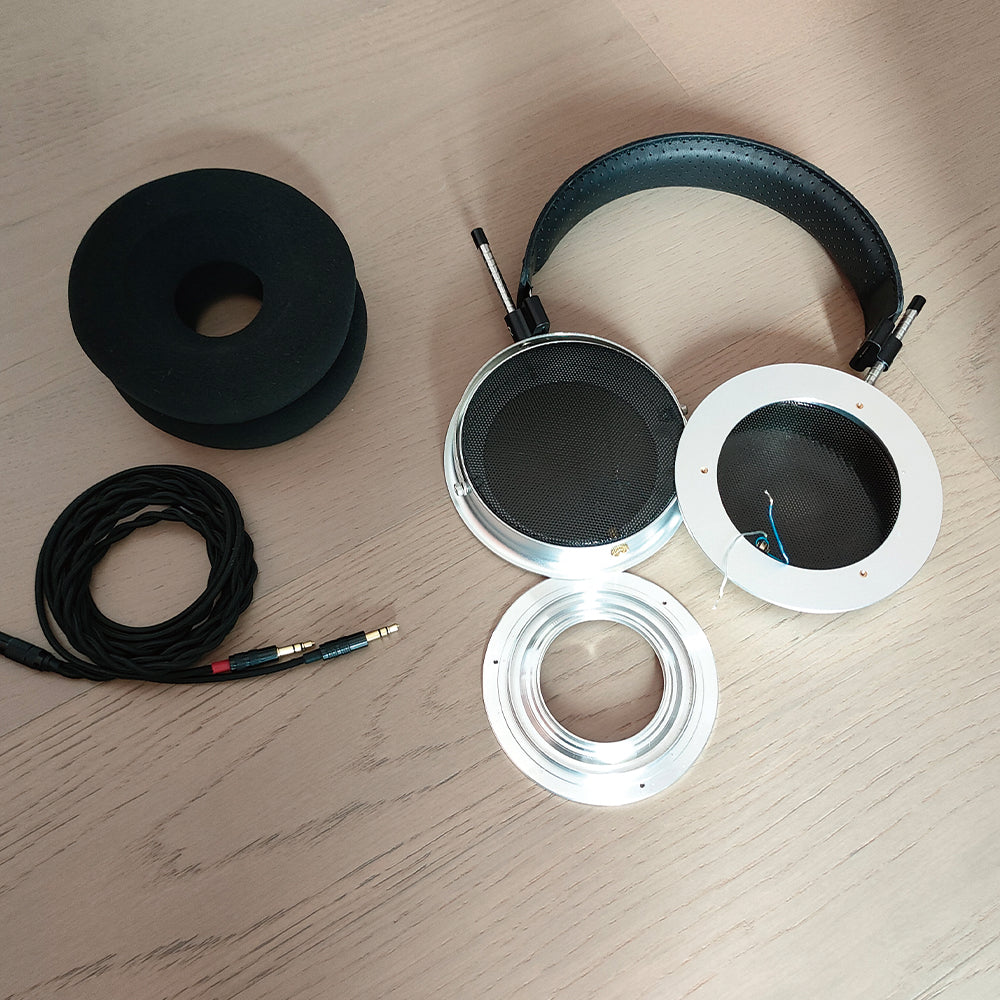 DIY Headphone Enthusiasts' Dream! 110mm Headphone Housing with Accessories, Compatible with 50mm & 70mm Drivers, 2 Color Options