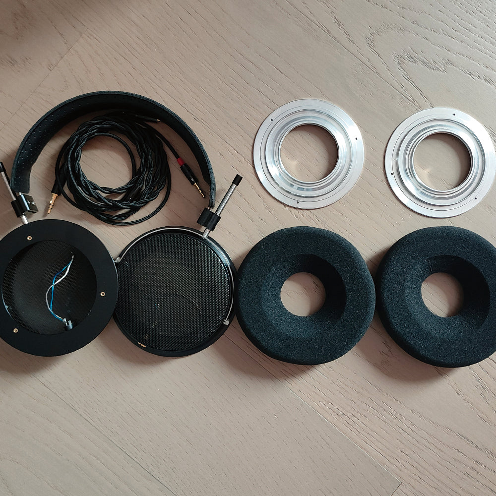 DIY Headphone Enthusiasts' Dream! 110mm Headphone Housing with Accessories, Compatible with 50mm & 70mm Drivers, 2 Color Options