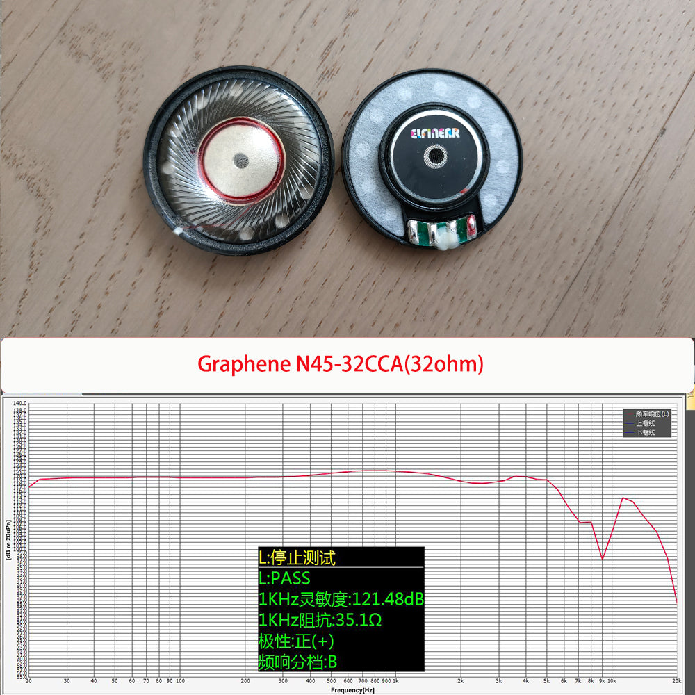 ELFINEAR GR40 V3 Graphene Upgrade Speaker Unit, 40mm Driver with Neutral Balance Sound Quality