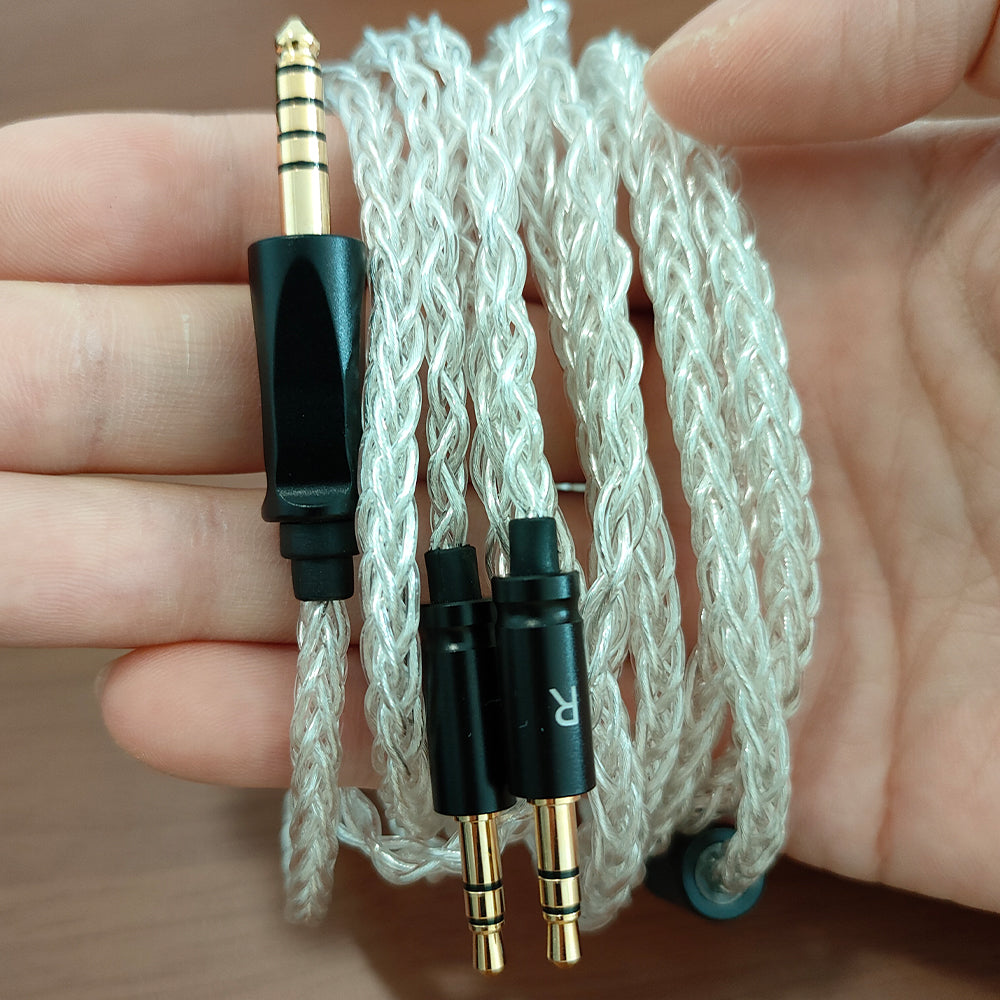 ELFINEAR 2M 8-Strand Single-Crystal Copper Silver-Plated Headphone Cable
