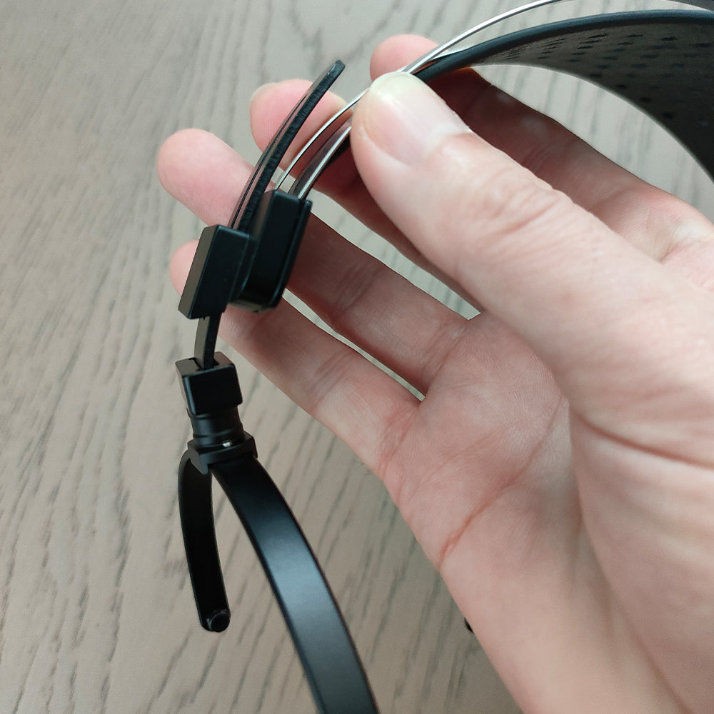 DIY Headphone Headband Suspension System 100mm/110mm Ultra-light Aluminum Alloy Genuine Leather