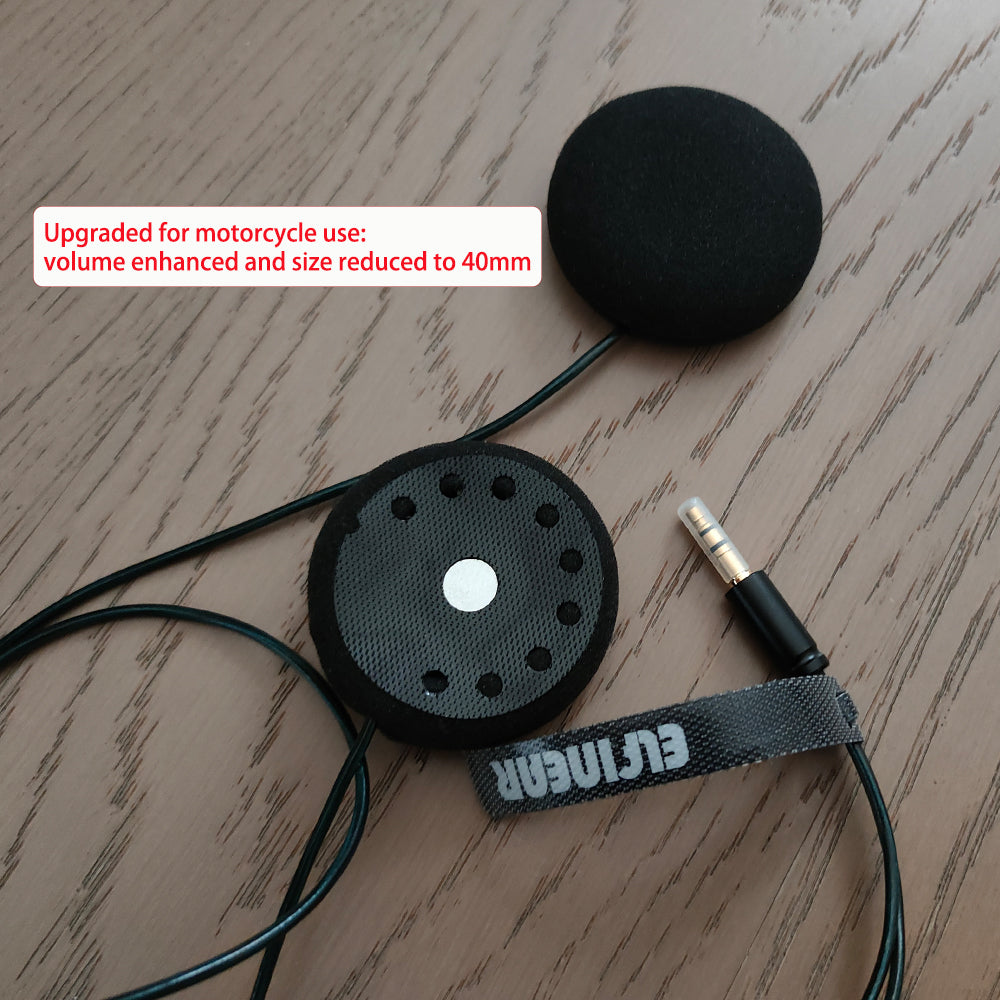 ELFINEAR MOTO-AUDIONYX Helmet Speakers Headphones for Cardo,Sena,Lexin,Vimoto Work with Most Helmet Communicators