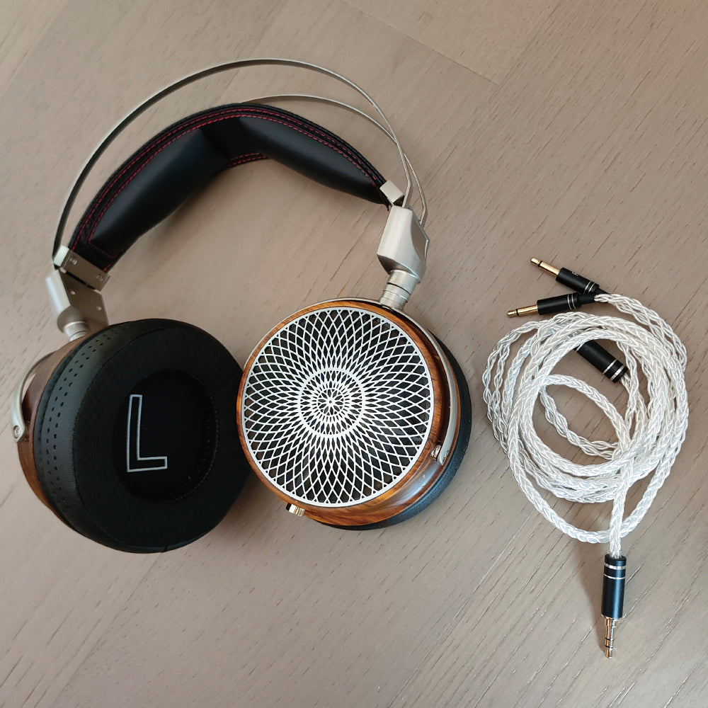Auriculares de madera ELFINEAR serie AETHER con controladores de 50 mm de gama alta de 32 Ω, 64 Ω, 300 Ω, 500 Ω, 700 Ω y 900 Ω. Excelente relación calidad-precio.