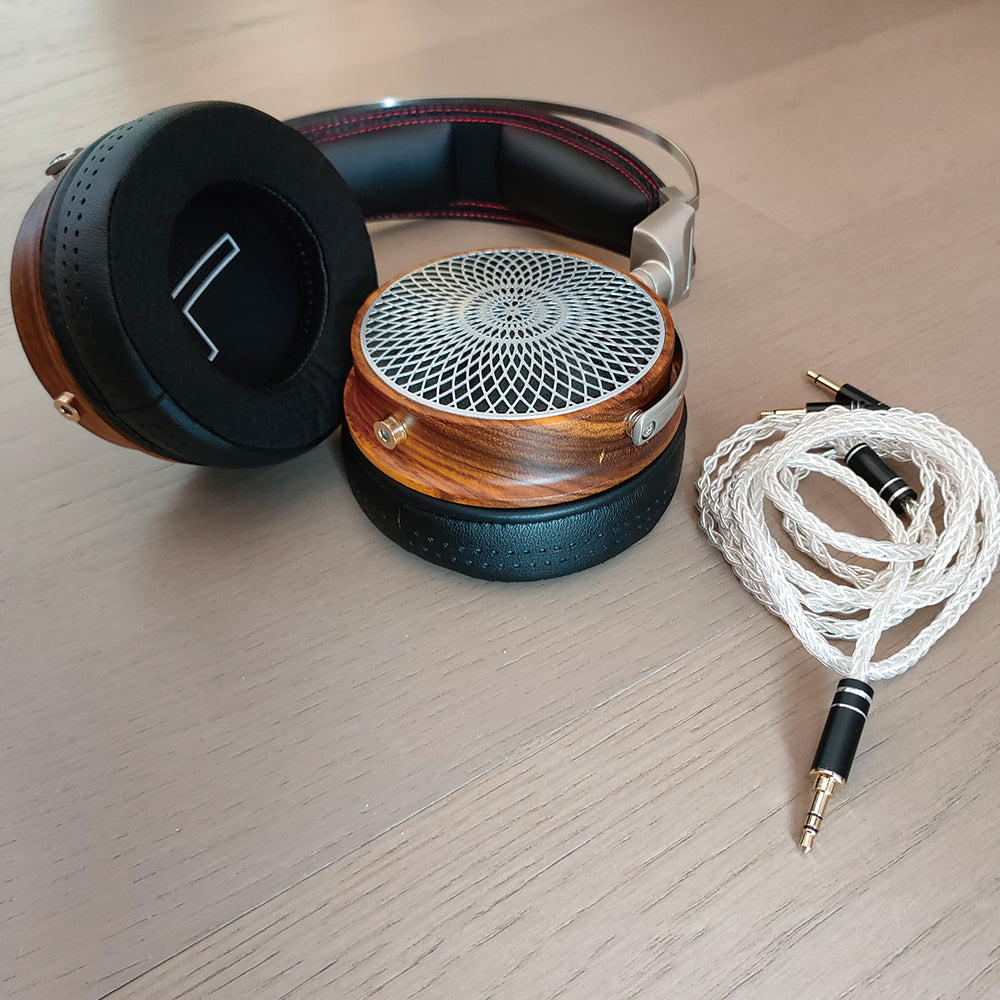 Auriculares de madera ELFINEAR serie AETHER con controladores de 50 mm de gama alta de 32 Ω, 64 Ω, 300 Ω, 500 Ω, 700 Ω y 900 Ω. Excelente relación calidad-precio.
