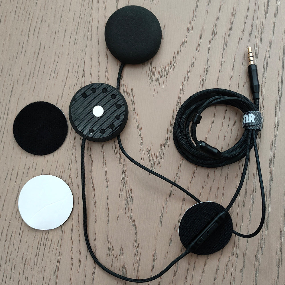 ELFINEAR Motorcycle Helmet Headphones with 1.5m Cable & Microphone