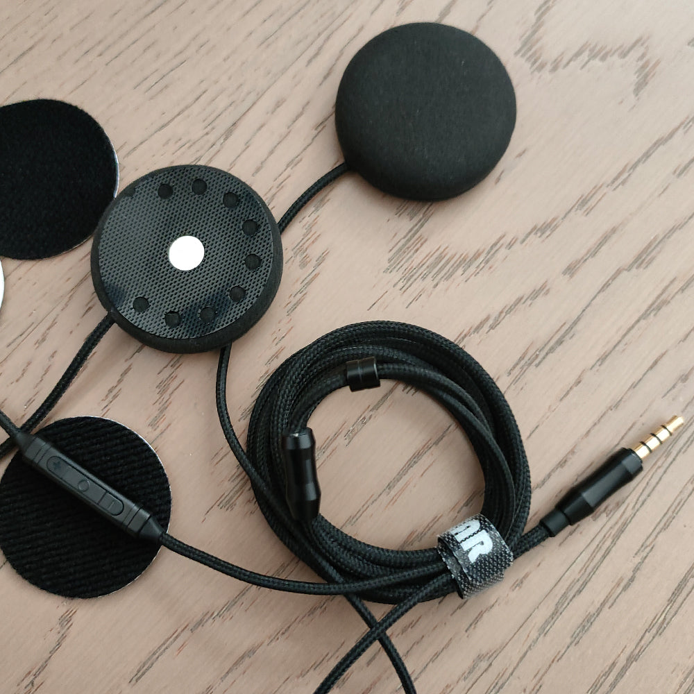 ELFINEAR Motorcycle Helmet Headphones with 1.5m Cable & Microphone