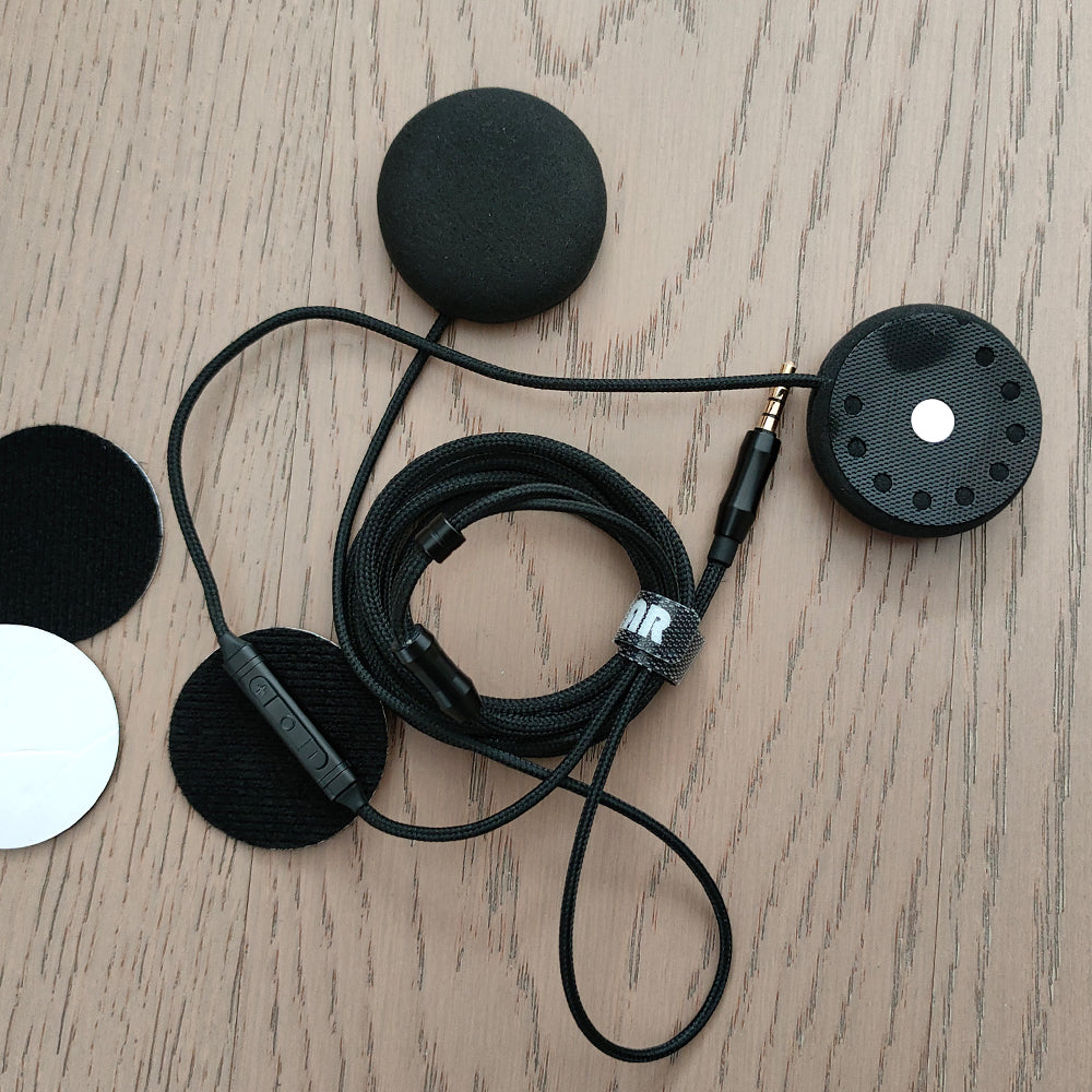 ELFINEAR Motorcycle Helmet Headphones with 1.5m Cable & Microphone