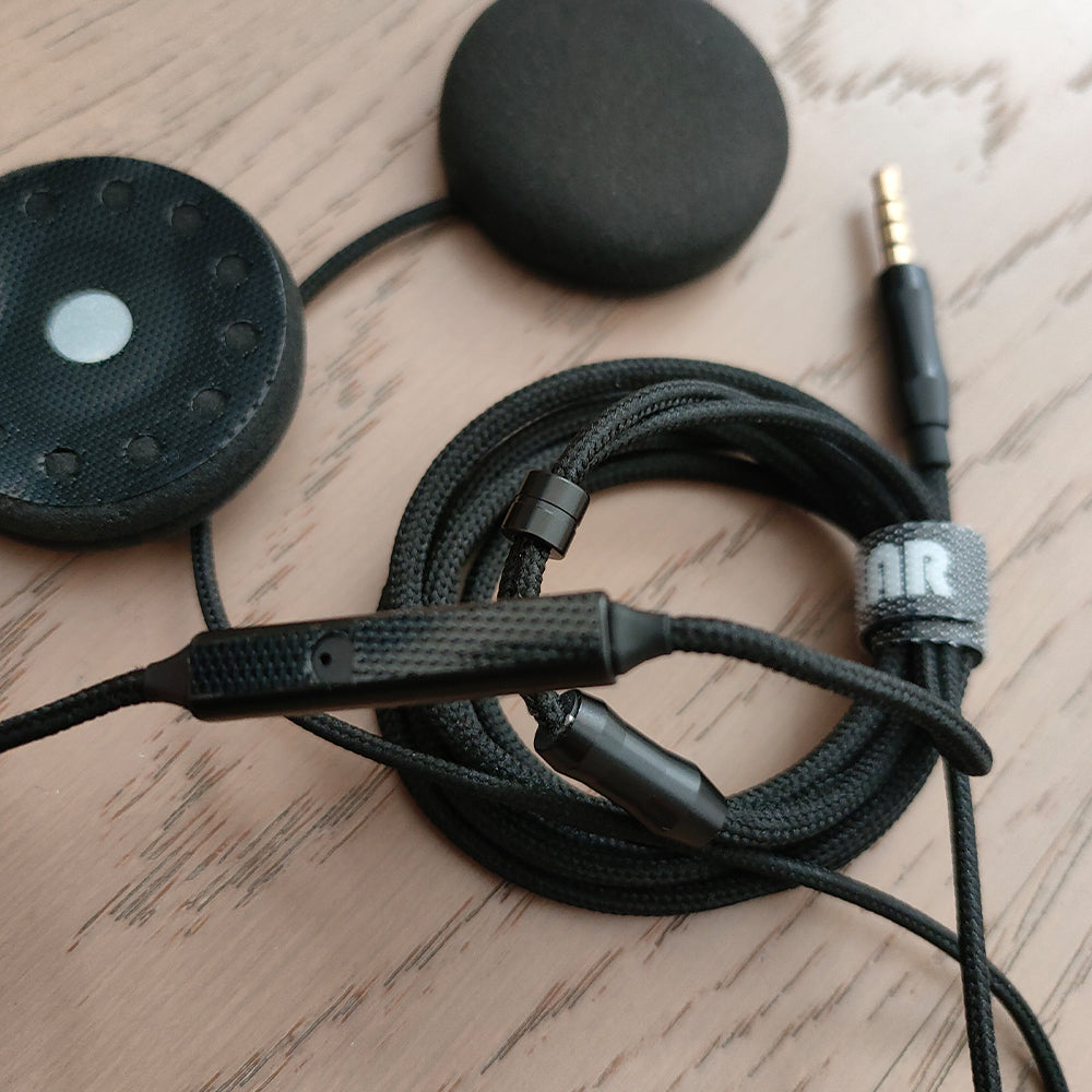 ELFINEAR Motorcycle Helmet Headphones with 1.5m Cable & Microphone