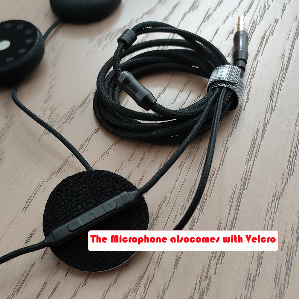 ELFINEAR Motorcycle Helmet Headphones with 1.5m Cable & Microphone