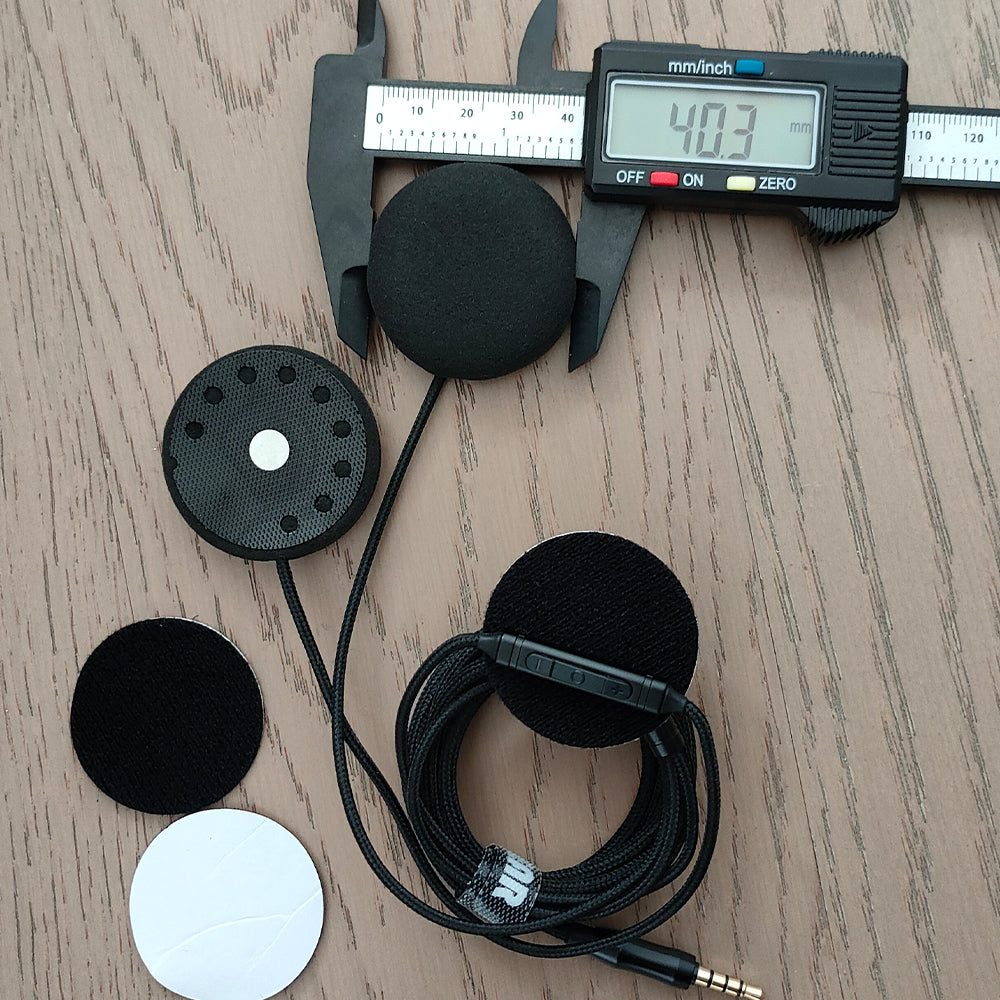 ELFINEAR Motorcycle Helmet Headphones with 1.5m Cable & Microphone